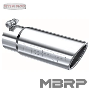 PUNTA DE ESCAPE DE ACERO INOXIDABLE MBRP 3"" ENTRADA 3.5"" SALIDA 10"" EXTREMO ENROLLADO ÁNGULO T5115 - Imagen 1 de 4