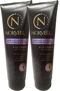 2 Norvell VENETIAN GRADUAL Self Tanning Lotion CC Cream w Bronzer 8.5oz - Picture 1 of 3