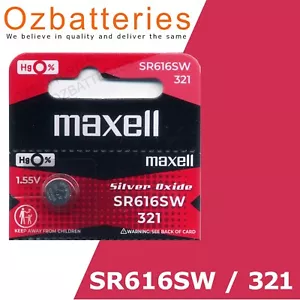 1pc SR616SW, SR616 (321) Maxell Silver Oxide Battery 1.55V EX: 06-2029 - Picture 1 of 4