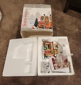 Department 56 Silver Series North Pole Ribbon Candy Box Set Artist Signed - Picture 1 of 10
