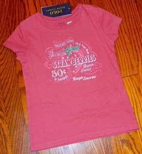 POLO RALPH LAUREN AUTHENTIC TODDLERS GIRLS BRAND NEW ORIGINAL T-SHIRT Sz 4, NWT - Picture 1 of 3