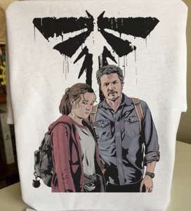 Last of Us Joel and Ellie with The Fireflies T-Shirt -  Tee by Rev-Level - Picture 1 of 3