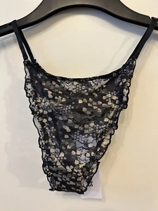 Urban Outfitters Wild Lovers Mesh Fabric Bikini Black Small - Picture 1 of 4