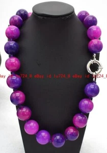 Huge 20mm Natural Purple Sugilite Gemstone Round Beads Necklace 18'' AAA - Picture 1 of 12