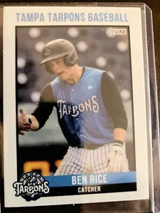 2023 Ben Rice Minor League Rookie Prospect Tampa Tarpons #24 - Picture 1 of 2