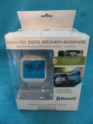 Crystalview BLUETOOTH Hands-Free Digital Watch with Microphone - WHITE - Image 1 of 4