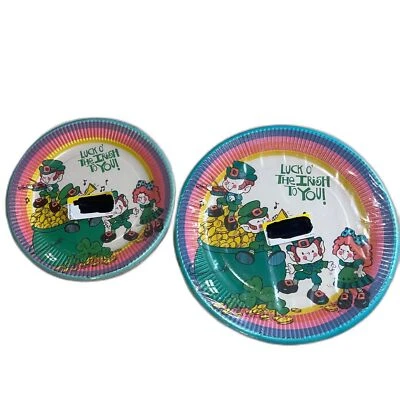 RARE Vintage St. Patrick's Day Paper Plates- 1989 American Greetings NEW Sealed! - Image 1 of 4