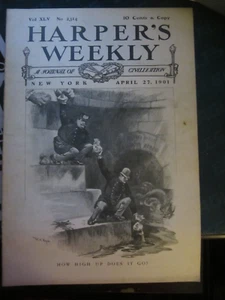 Harpers Weekly April 27 1901 How High Up Does it Go Police Corruption 64 - Picture 1 of 2