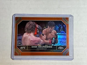 2024 Topps Chrome UFC CHOI SEUNGWOO Rookie ORANGE Refractor /25 Featherweight SP - Picture 1 of 2