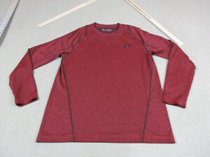 Under Armour Shirt Mens Extra Large Red Long Sleeve Infrared Thermal Fitted Top