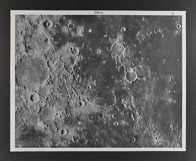 1960 Lunar Moon Map Photo Nubium N. D5-c Yerks Observatory Y160 Crater Astronomy - Image 1 of 2