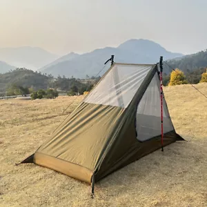 Tienda de campaña individual a prueba de mosquitos para acampar al aire libre ligera interior transpirable - Imagen 1 de 11
