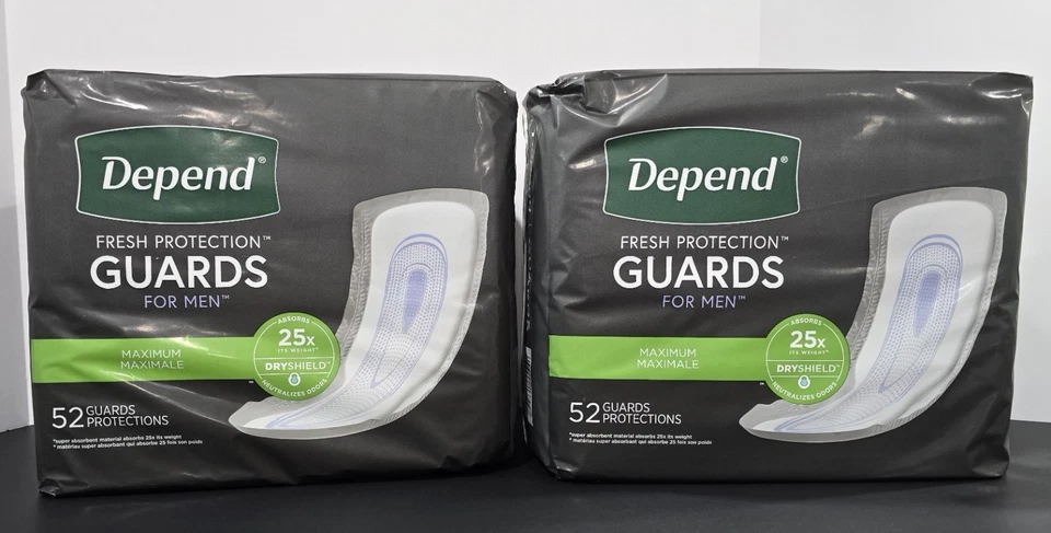 2 protectores/almohadillas para incontinencia Depend -para hombre Foto 1 de 1