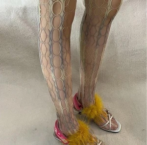 Y2k Shibuya Tie-Dye Gradient Print Tights - Picture 1 of 3