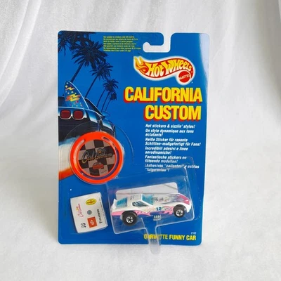 Hot Wheels California Custom Corvette Funny Car 1990 Mattel Malaysia Vintage Car - Bild 1 von 4