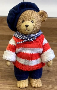 Vintage Russ French Teddy Town Bear 5" Resin Figurine Russ Berrie Collectable. - Picture 1 of 10