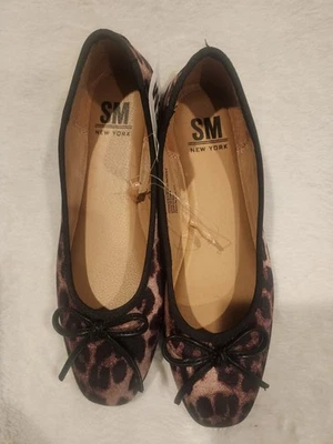 Bailarina plana SM NewYork Steve Madden Zion estampado de leopardo para mujer talla 6 Foto 1 de 4