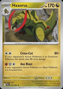 Haxorus #70 POSTER HOLO Pokemon Black Bolt - Picture 1 of 1