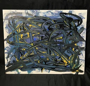 Pintura acrílica abstracta 20 x 16 sobre tablero grueso Katy Perry artista Jason Lehman - Imagen 1 de 24