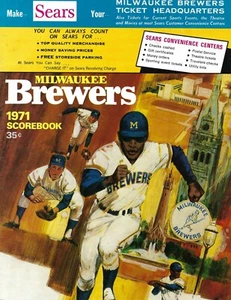 1971 Baseball Program California Angels Milwaukee Brewers unscored GOOD - Picture 1 of 1