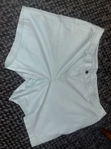 Talbots Relaxed Chino Shorts Womens Size 20w Light Aqua Blue Cotton Casual Flat - Picture 1 of 4