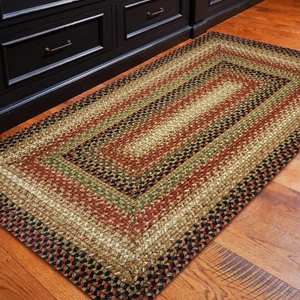 20X30” Brown Rectangular Braided Rug. Gingerbread Brown Jute Rug. Uses- Entryway - Picture 1 of 10