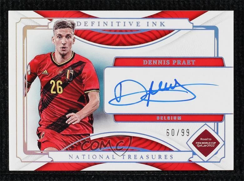 2022 Panini National Treasures Road to FIFA World Cup 60/99 Dennis Praet Auto