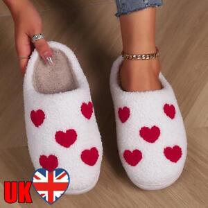 Heart Shape Fuzzy Indoor Slippers Cartoon Soft Furry Slippers Household Supplies