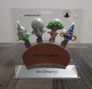 Juego de esparcidor de mantequilla vintage de Walt Disney World de 4 piezas con soporte nuevo en embalaje - Imagen 1 de 13