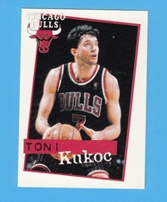 Basketball sticker #48 Toni Kukoc Chicago Bulls NBA 1998-99 Panini edition