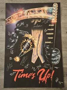 Time's Up Cast & Crew Signed Horror Movie Poster 27x40. Damian Maffei, L.C. Holt - Picture 1 of 4