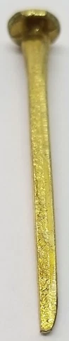 Brass Trunk Nails 1.25" Long- 1/4 LB Bag chest steamer antique vintage tacks old Cover
