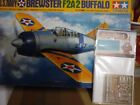 BREWSTER F2A2 BUFFALO US NAVY 1/48 SCALE TAMIYA MODEL+PHOTOETCHED PARTS