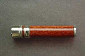 FLY ROD REEL SEAT Bloodwood 11020 Nickel Silver Cap and Ring - Picture 1 of 4