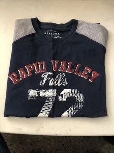 VTG Arizona Navy Blue/Grey Muscle Shirt (L) Kids Tank Top Rapid Valley Falls #72 - Picture 1 of 6