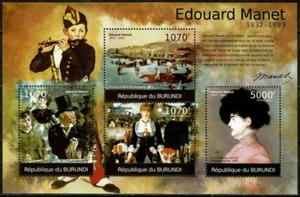 SC91 BURUNDI 2012 Miniature sheet Paintings Edourd Manet MNH - Picture 1 of 1