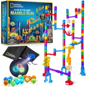 NATIONAL GEOGRAPHIC Glowing Marble Run – 115 Piece Construction Set with 25 G... - Picture 1 of 7
