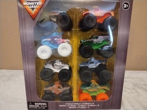 Monster Jam 1:72 8 Pack Zombie El Toro Loco Sparkle Smash Thunderroarus Dragon - Picture 1 of 14