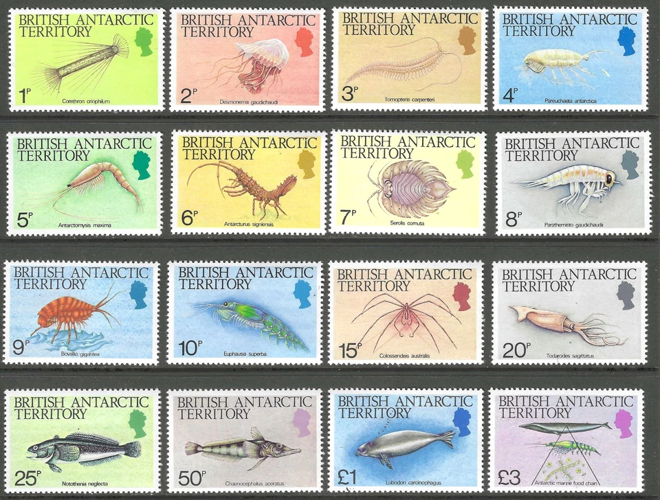 Territorio Antártico Británico # 102 - 116 MNH Conjunto Cmplt impecable ('25 SCV $22,85) Foto 1 de 1