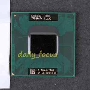 For Intel Core 2 Duo T7300 SLAMD 2 GHz LF80537GG0414M CPU Processor 4 MB 800 MHz - Afbeelding 1 van 2