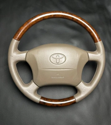 Volante Toyota Land Cruiser 100 Series Lexus LX470 grão de madeira - Imagem 1 de 4