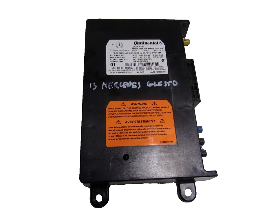 ✅ MÓDULO DE CONTROL DE COMUNICACIÓN MERCEDES-BENZ GLK350 2319000904 2010-2013 OEM AS2 Foto 1 de 4