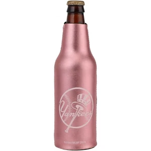2 PACK NEW YORK YANKEES ROSE GOLD PINK BOTTLE COOLERS KOOZIES FREE SHIP - Picture 1 of 2