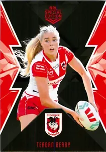 Tarjeta de edición especial 2025 St George Illawarra Dragons NRLW TLA - Teagan Berry - Imagen 1 de 3