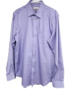 Joseph Abboud Button Up Shirt Mens 16.5 36 / 37 Purple Long Sleeve Dress Shirt - Picture 1 of 8