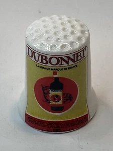 VTG Dubonnet Wine Ceramic Advertising Collectible Thimble Made in England - Picture 1 of 6