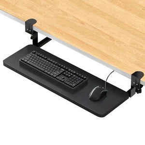 Keyboard Tray Under Desk Comfort Keyboard Drawer Large Clamp for Computer Desk - Picture 1 of 9