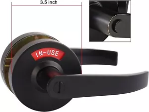 Serratura a leva privacy bagno extra large con indicatore porta destra nera - Foto 1 di 7