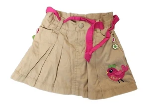 Gymboree Girls Skirt Bird Pink Beige Flowers 4T - Picture 1 of 6