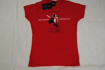 MICHAEL JACKSON KING OF POP PORTRAIT LADIES SKINNY T SHIRT NEW OFFICIAL RARE O2  - Image 1 of 4